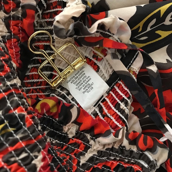 SOLD. J Crew 100% Silk Florentine Print Midi Sun Dress - Picture 11 of 15